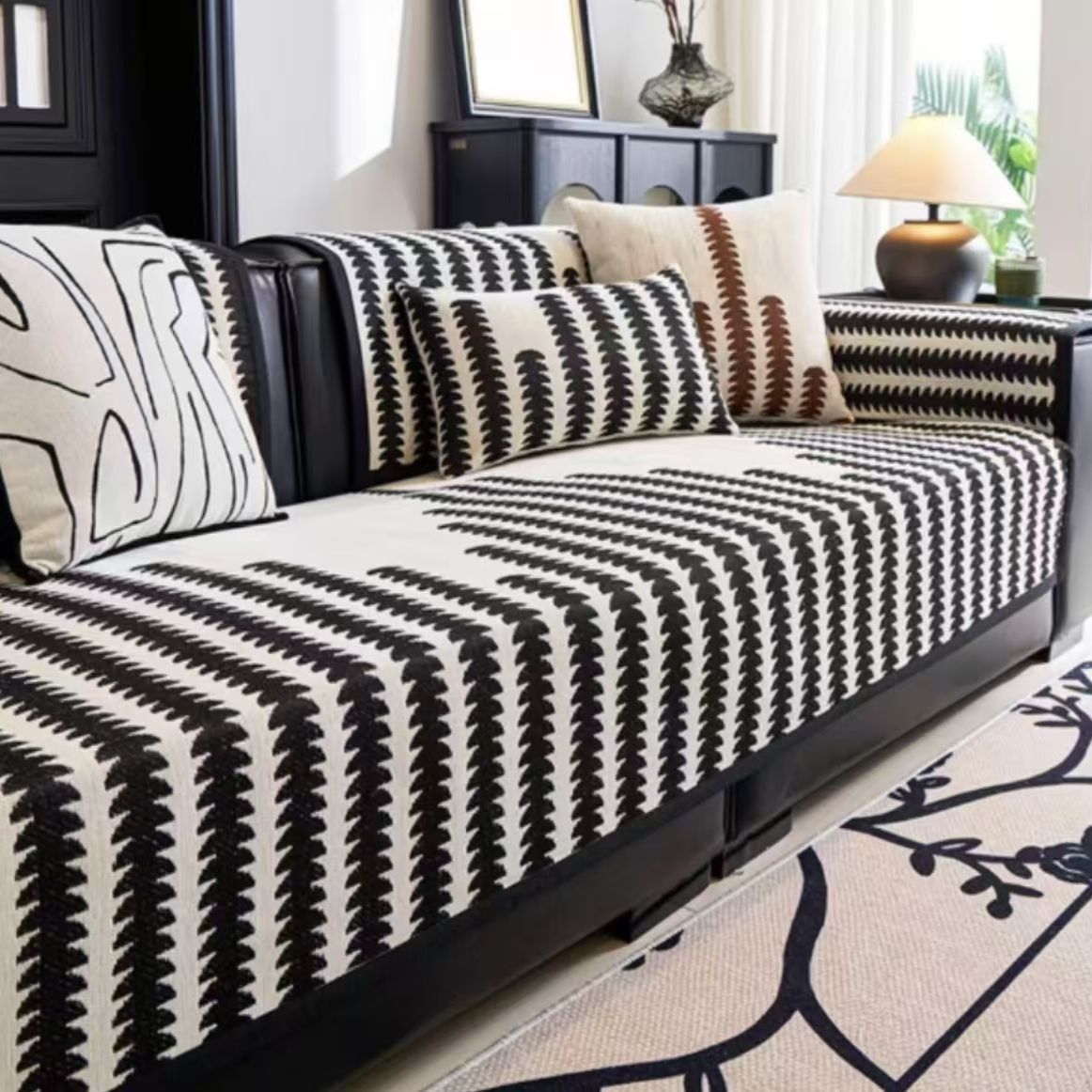 雪尼尔盖布四季防滑家用孤品捡漏家用沙发垫轻奢高档防滑四季款