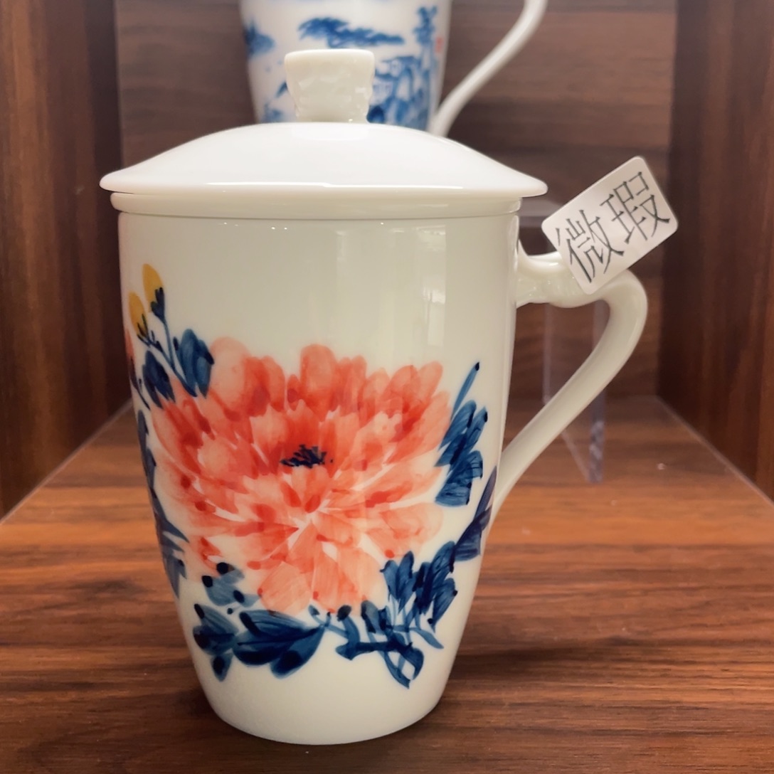 有瑕釉下彩纯手绘