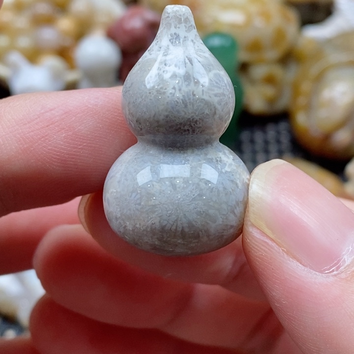 硅化珊瑚（珊瑚玉）颈饰未镶嵌没打孔