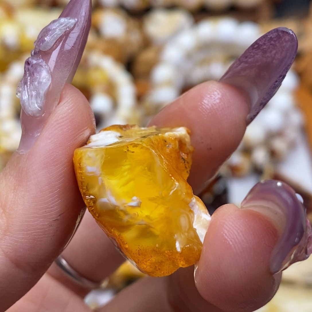 郎***爷定制琥珀未镶嵌蜜蜡