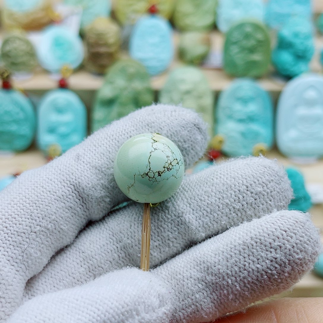 绿松石未镶嵌珠宝奇石16mm