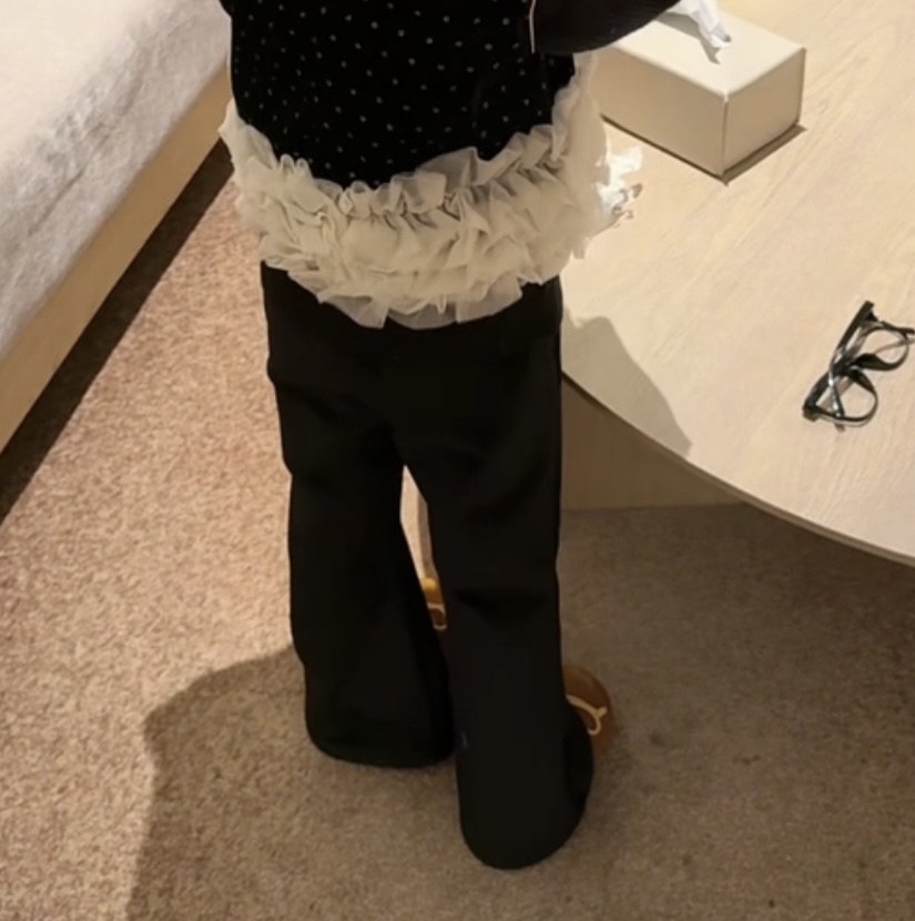 Kk·儿童年款超百搭丝绒加绒微喇裤