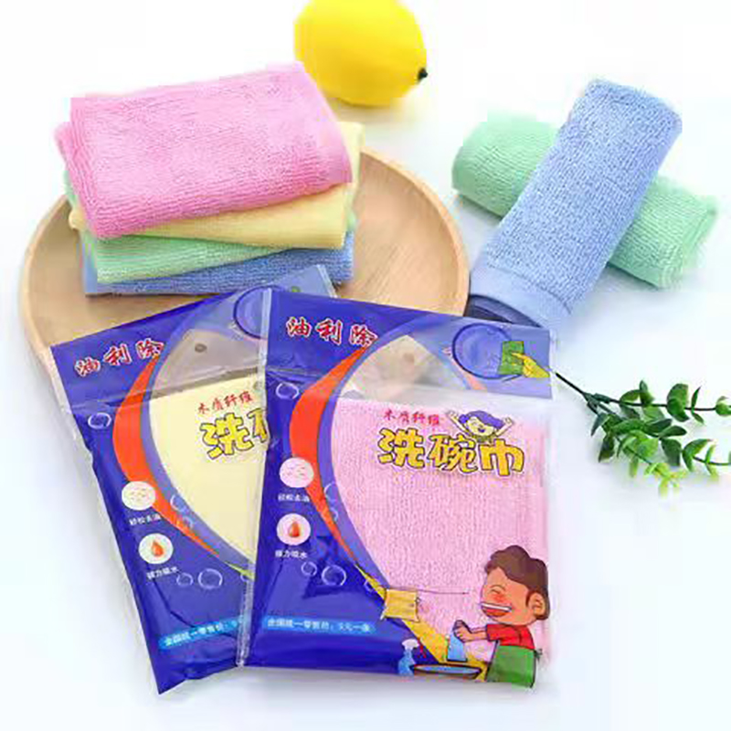 洗碗巾百洁布木纤维洗碗布不沾油抹布厨房专用吸水易清洗除油