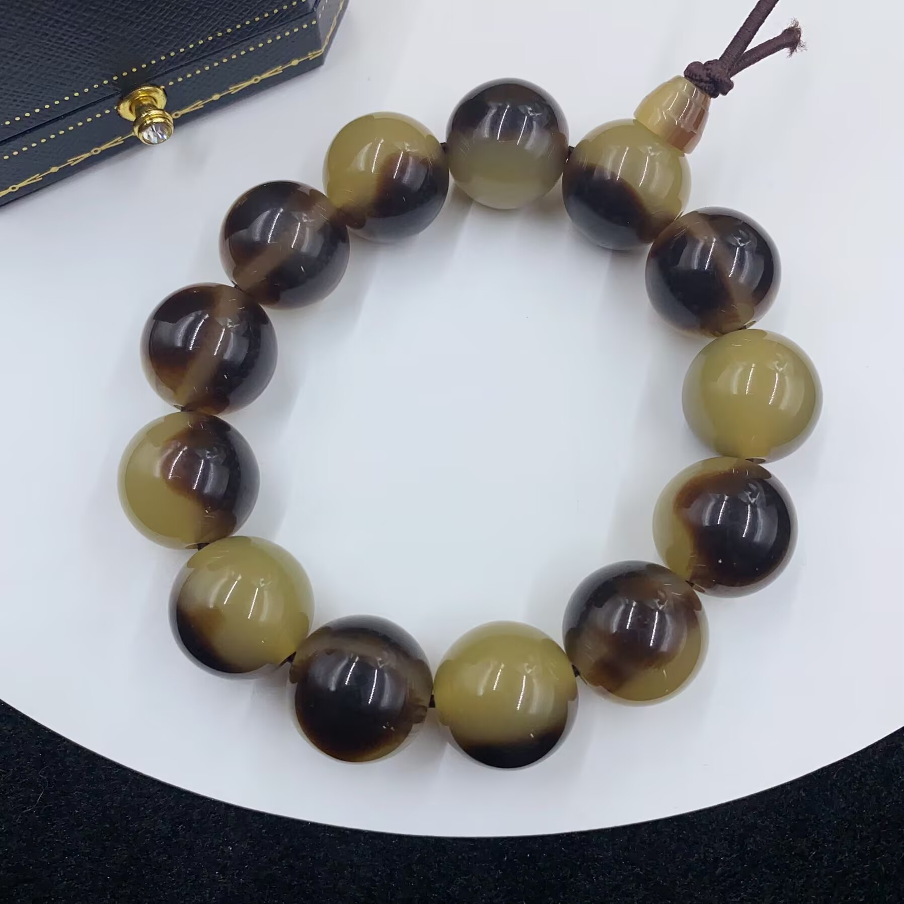 4229  黑色圆珠珠手串百搭多样性发货