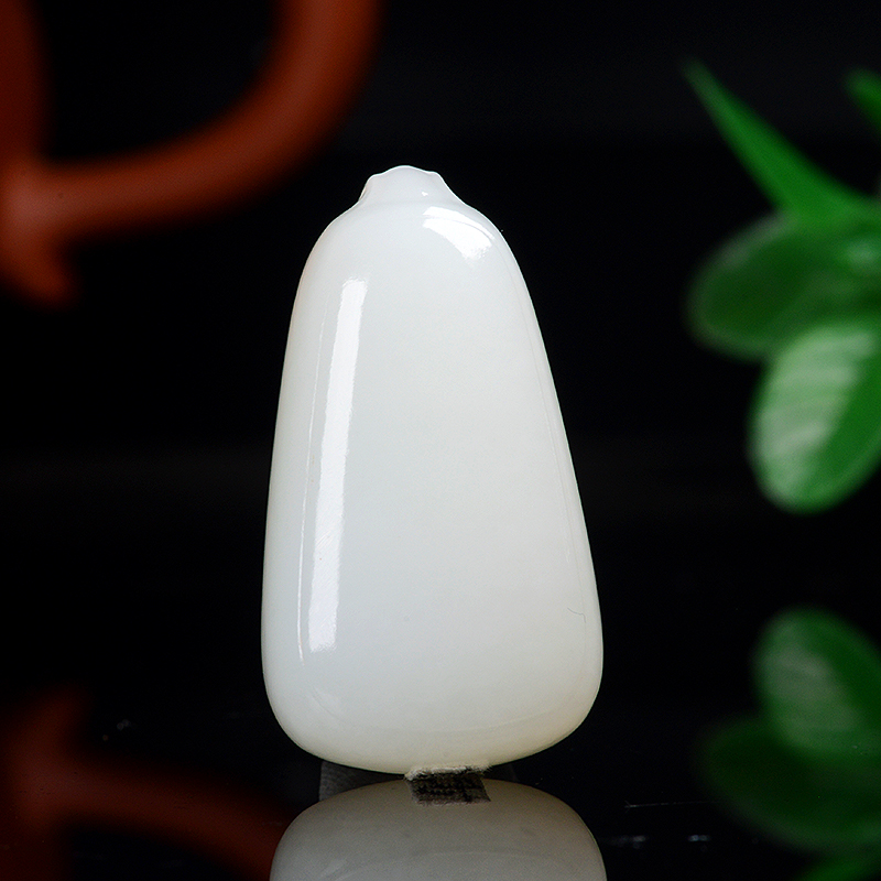 25.7克41*23*14mmzgm新疆和田玉羊脂白玉平安牌挂件玉牌支持复检