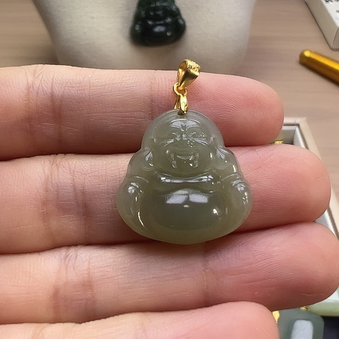 和田玉银S925镶嵌颈饰