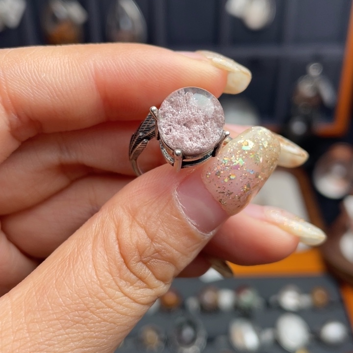 水晶戒指银S925镶嵌111111111