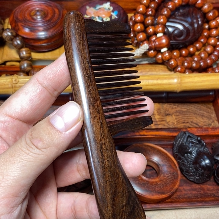 交趾黄檀（大红酸枝）叉齿梳子