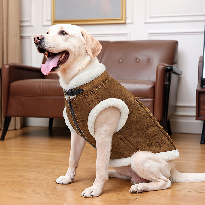 狗狗衣服冬款麂皮绒加厚保暖棉服边牧雪纳瑞约克夏幼小中大型犬