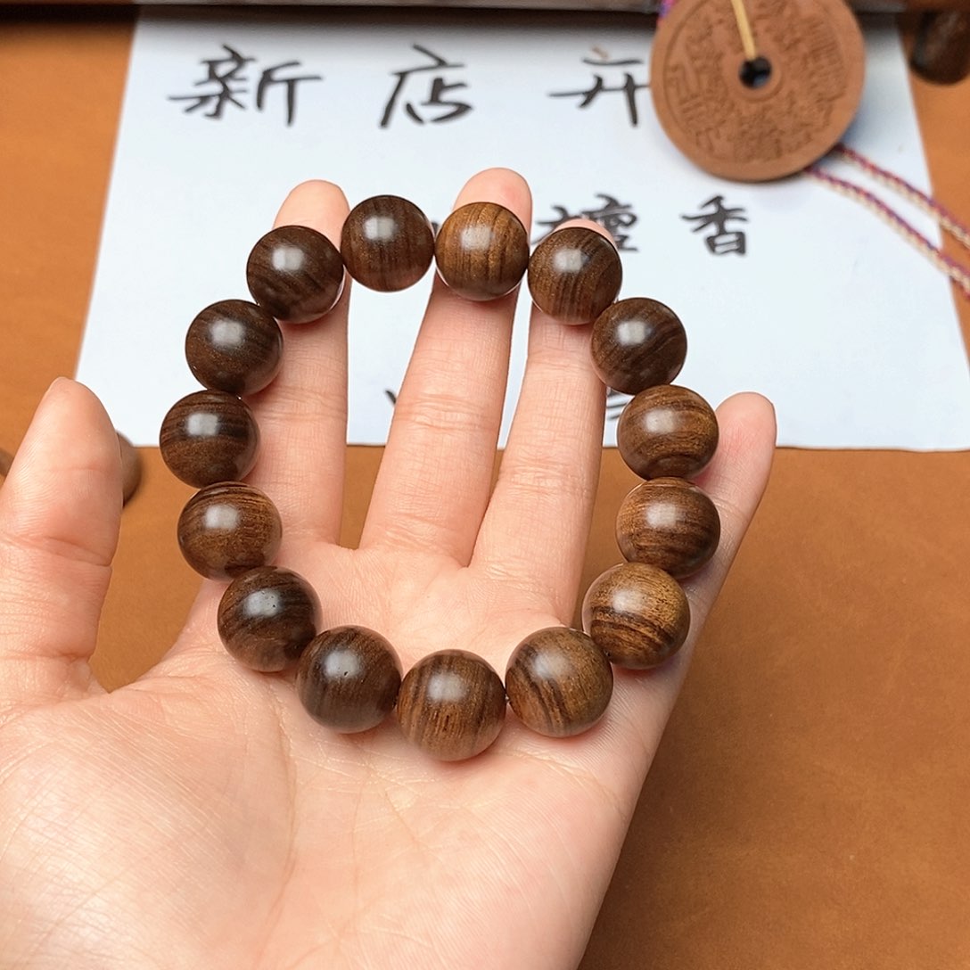 檀香木手串/手链1.5横纹沉水手串