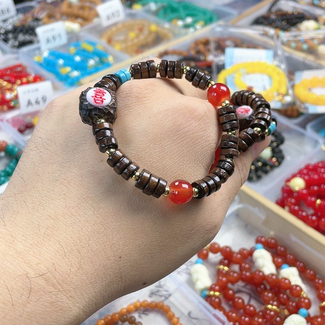 玉髓手饰银S925镀金镶嵌