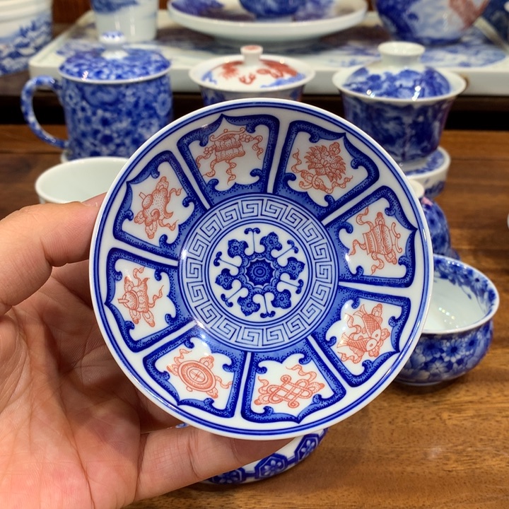晓月柴窑 缠枝 八宝