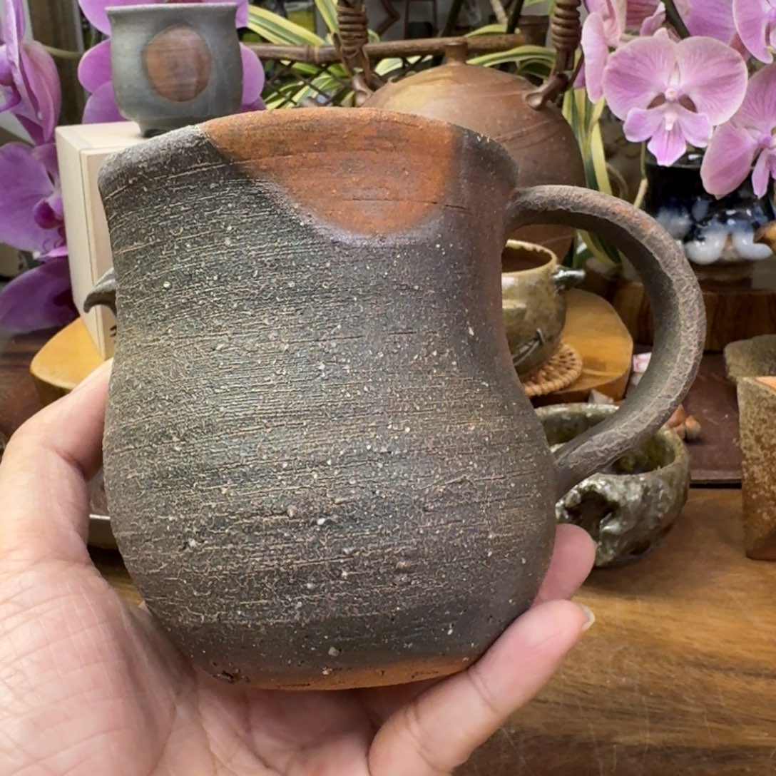 原田圭二备前烧重落灰马克杯福利一口价