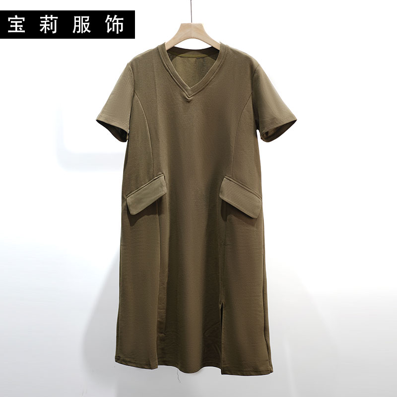2023春夏超显瘦连衣裙休闲大码长款裙子223180