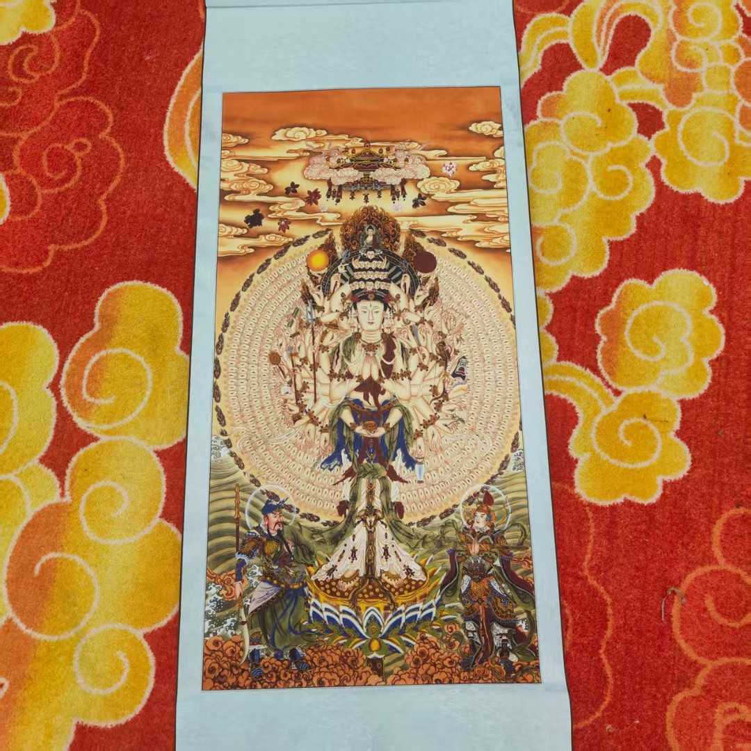 国画装饰挂画高档锦绫已装裱