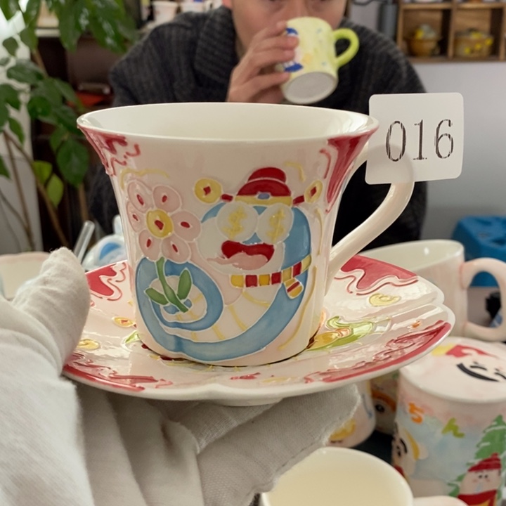 杯景德镇釉下彩手绘