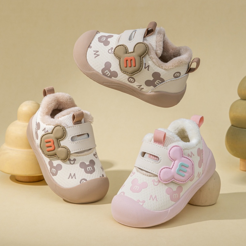男女宝宝棉鞋2025冬季新款软底儿童机能鞋子婴幼童加绒保暖学步鞋