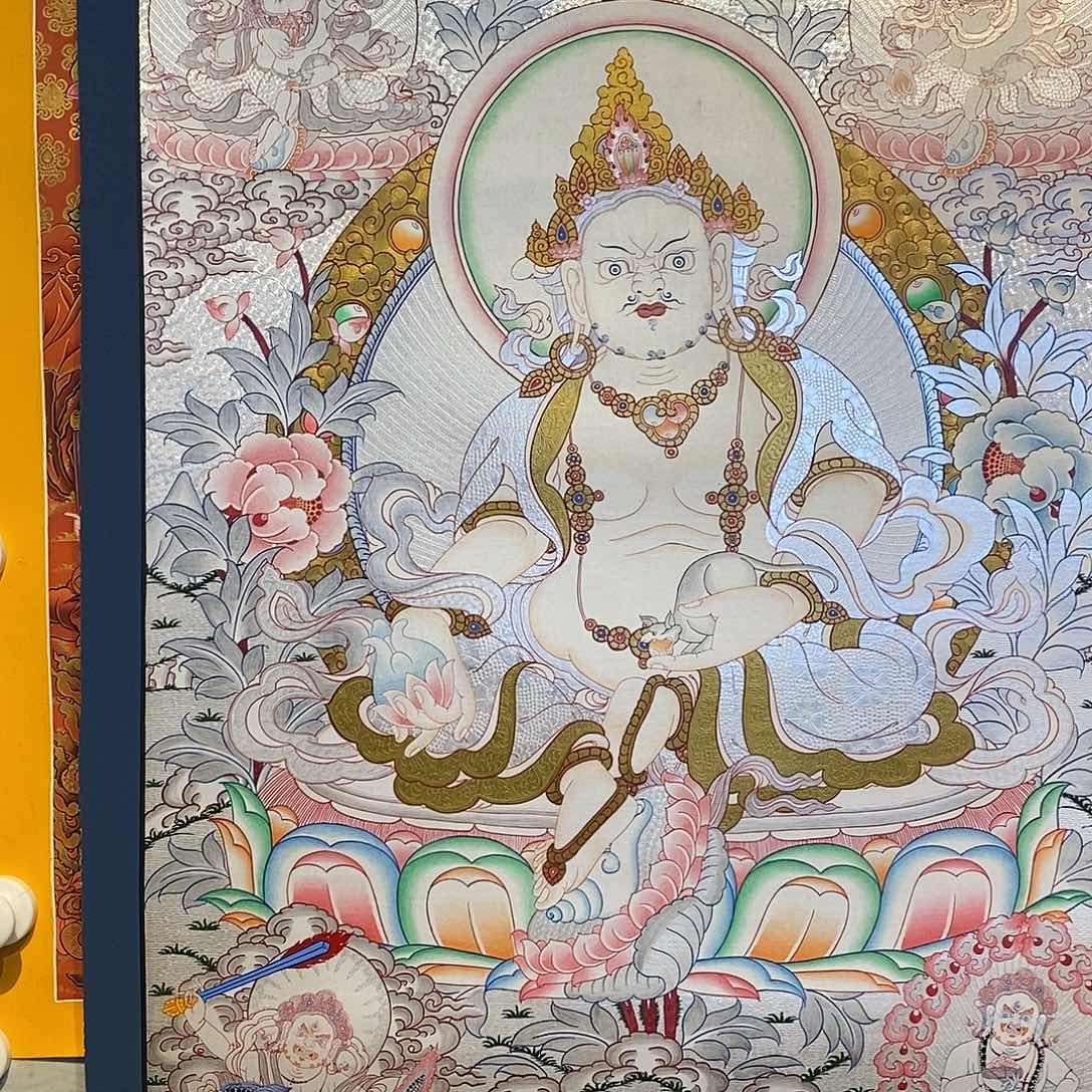 卷轴画元**满纯手绘五路财75*50厘米