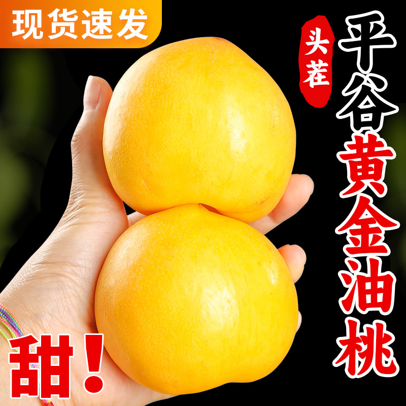 顺丰北京平谷黄油桃新鲜水果黄金蜜桃超甜应季脆桃子黄心大桃现摘