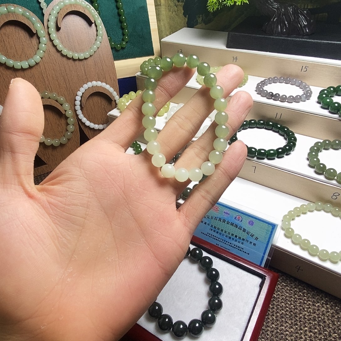 和田玉未镶嵌手链