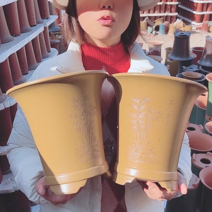 紫砂花盆宜兴紫砂精品花盆 