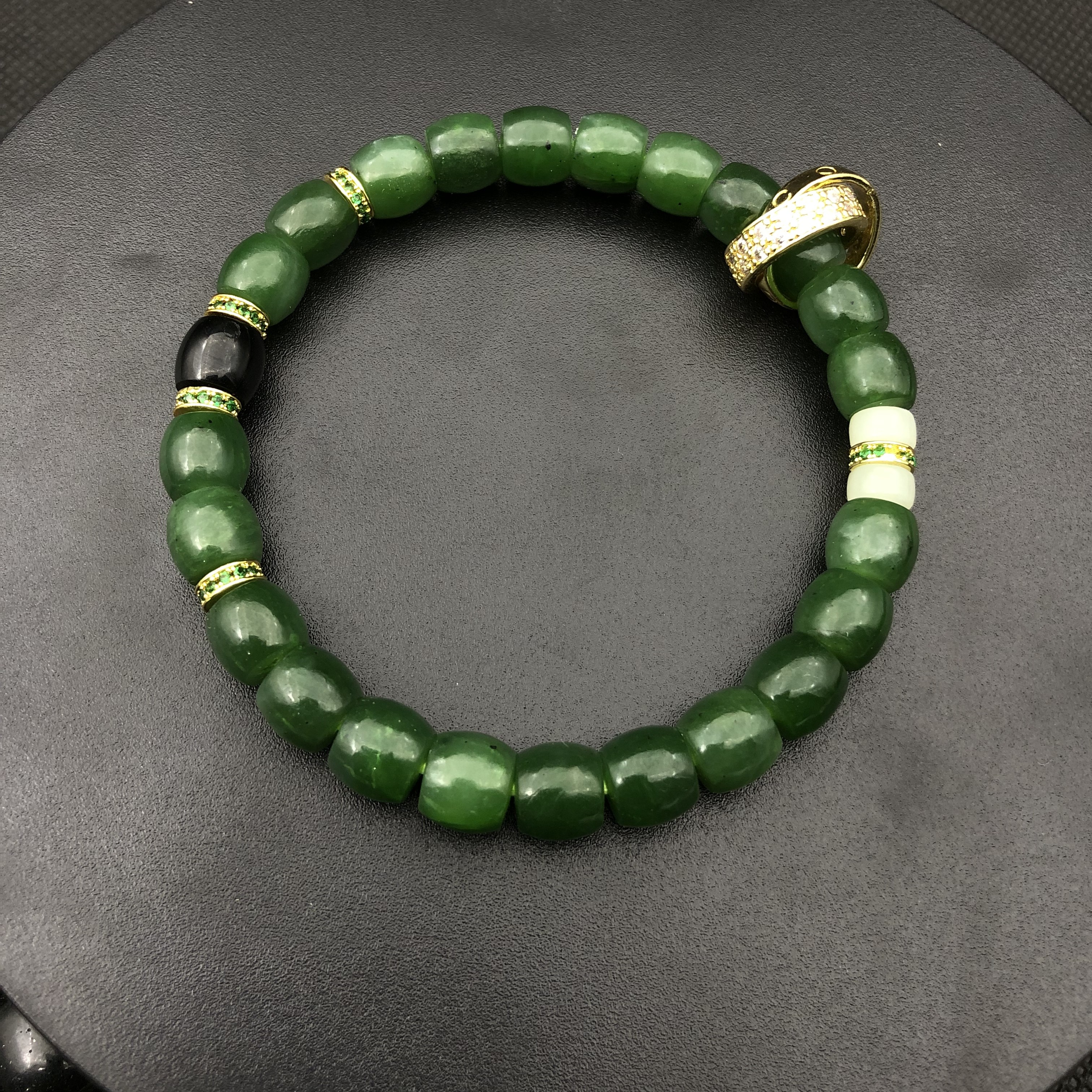 和田玉碧玉直切碧玉手串手串