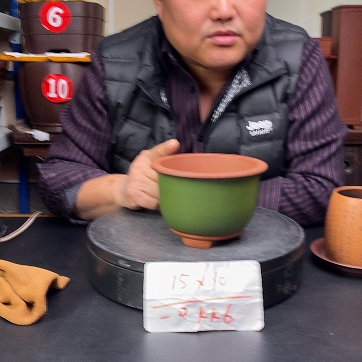 紫砂花盆货号一只K6