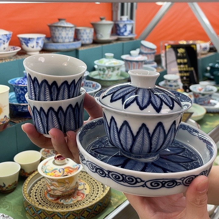 景德镇陶瓷盖碗茶具