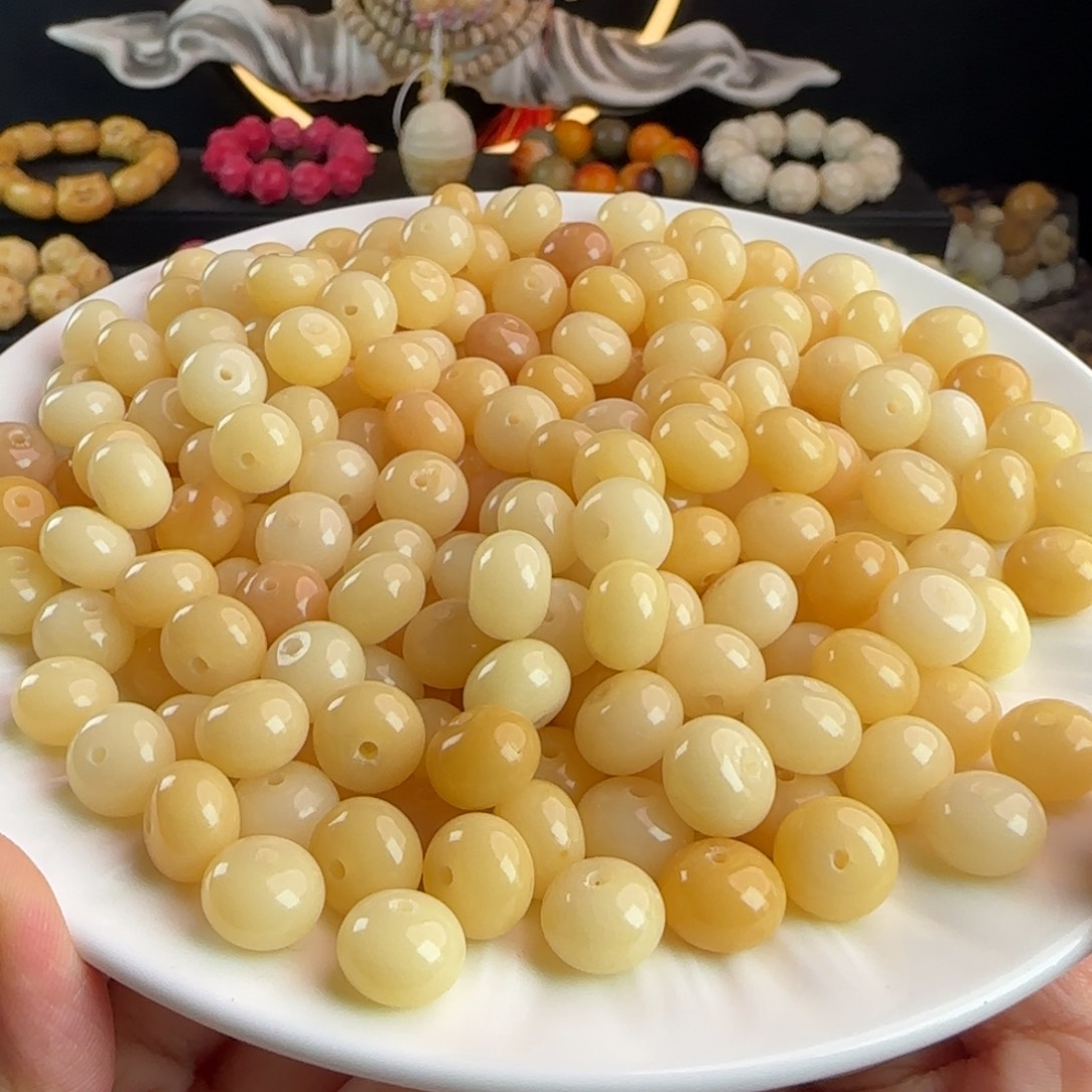 菩提根/象牙果手串卡10.5蜜啦黄算盘100卡牌➕50备珠