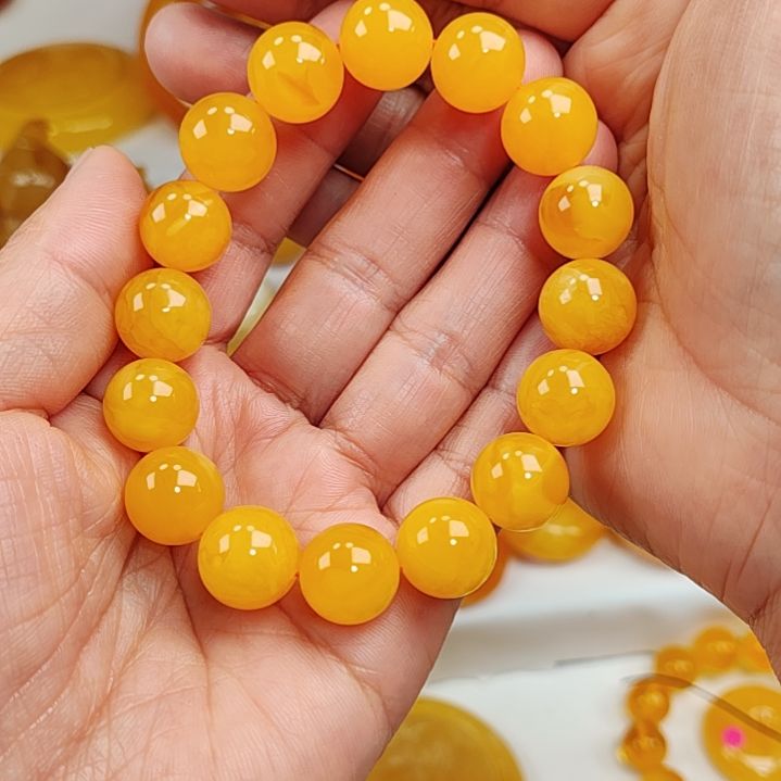 蜜蜡手串未镶嵌手串13