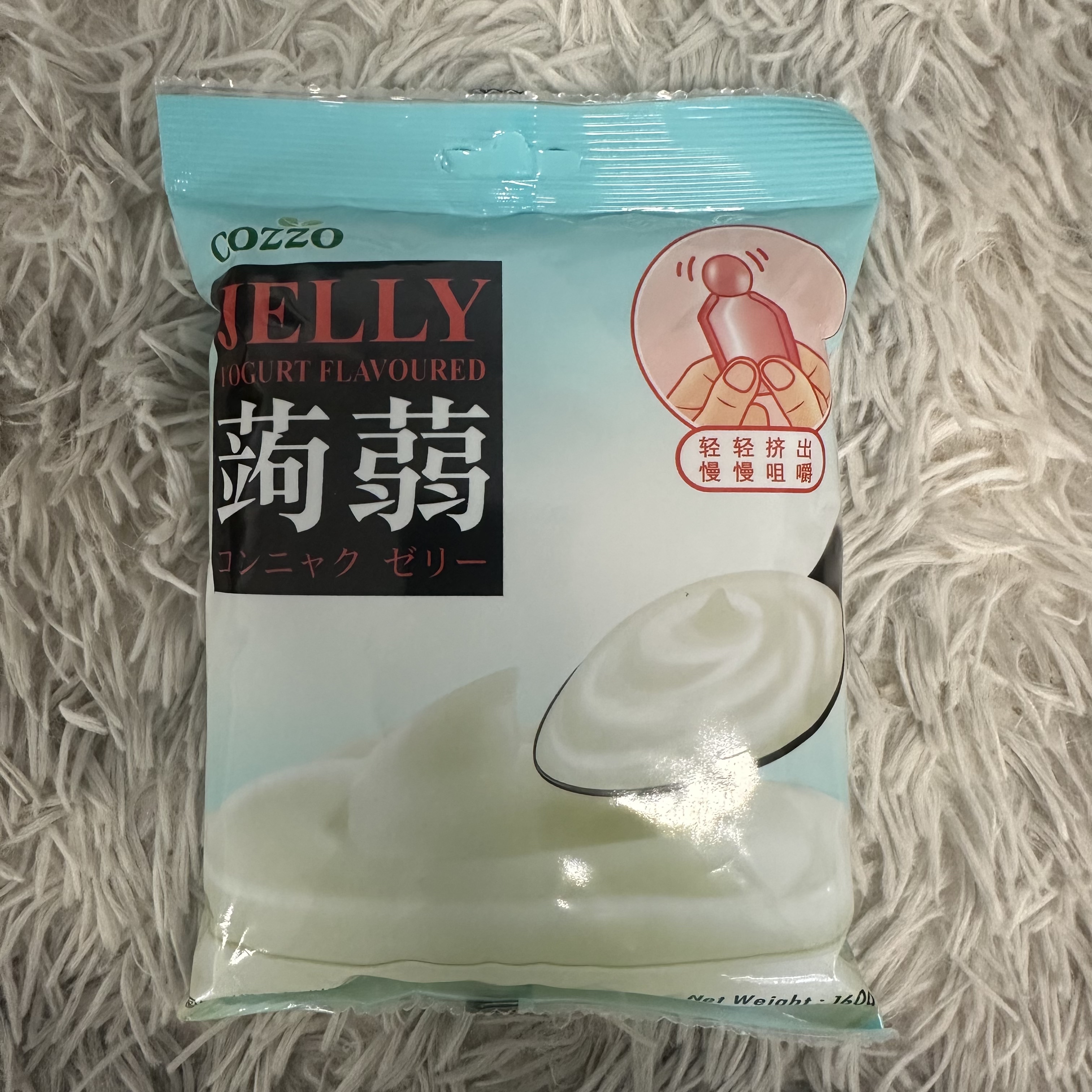 马来西亚进口高柔酸奶味蒟蒻果冻