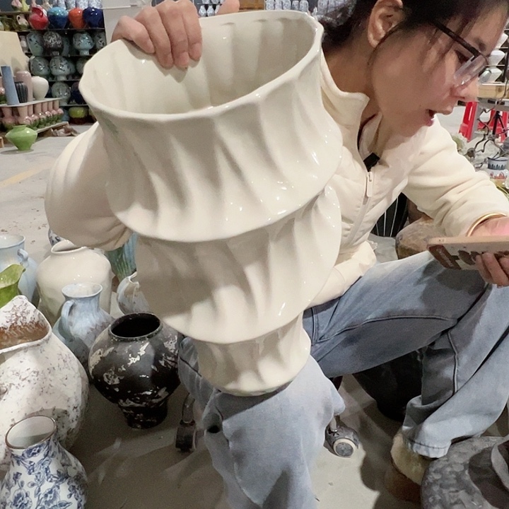 陶摆件景德镇陶瓷花瓶正品