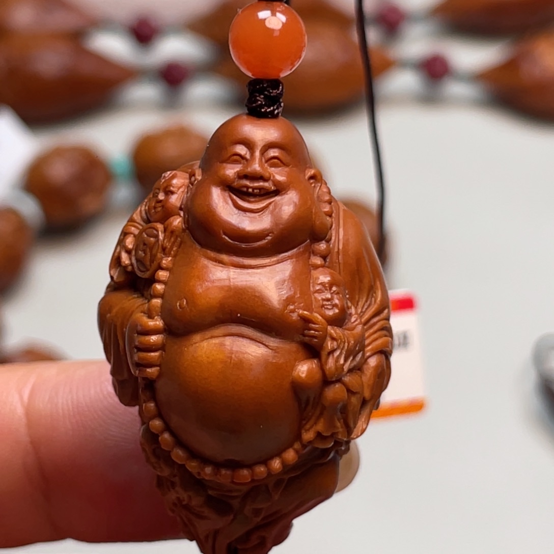 吊坠橄榄核五子登科