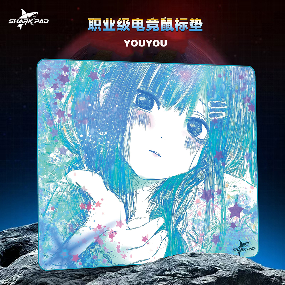 SharkPAD二次元线稿电竞鼠标垫细面滑垫桌垫男生FPS游戏设备专用