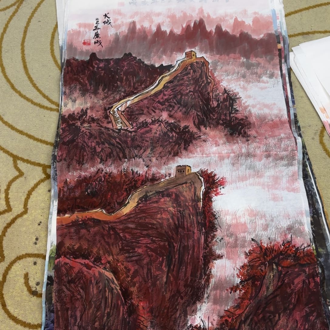 国画崔广成四尺山水艺