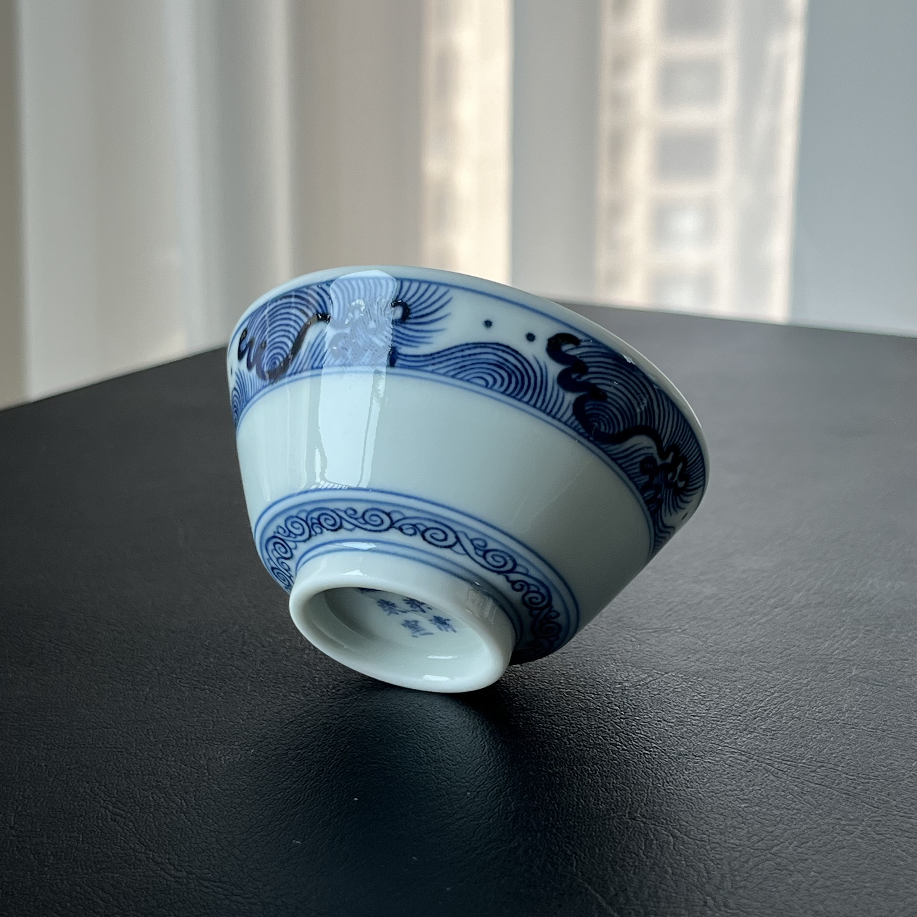 景德镇手绘柴窑海浪小雅杯60毫升