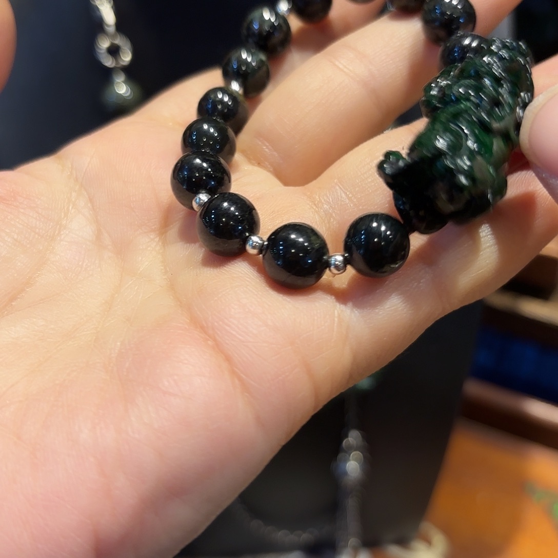 翡翠手链未镶嵌原创