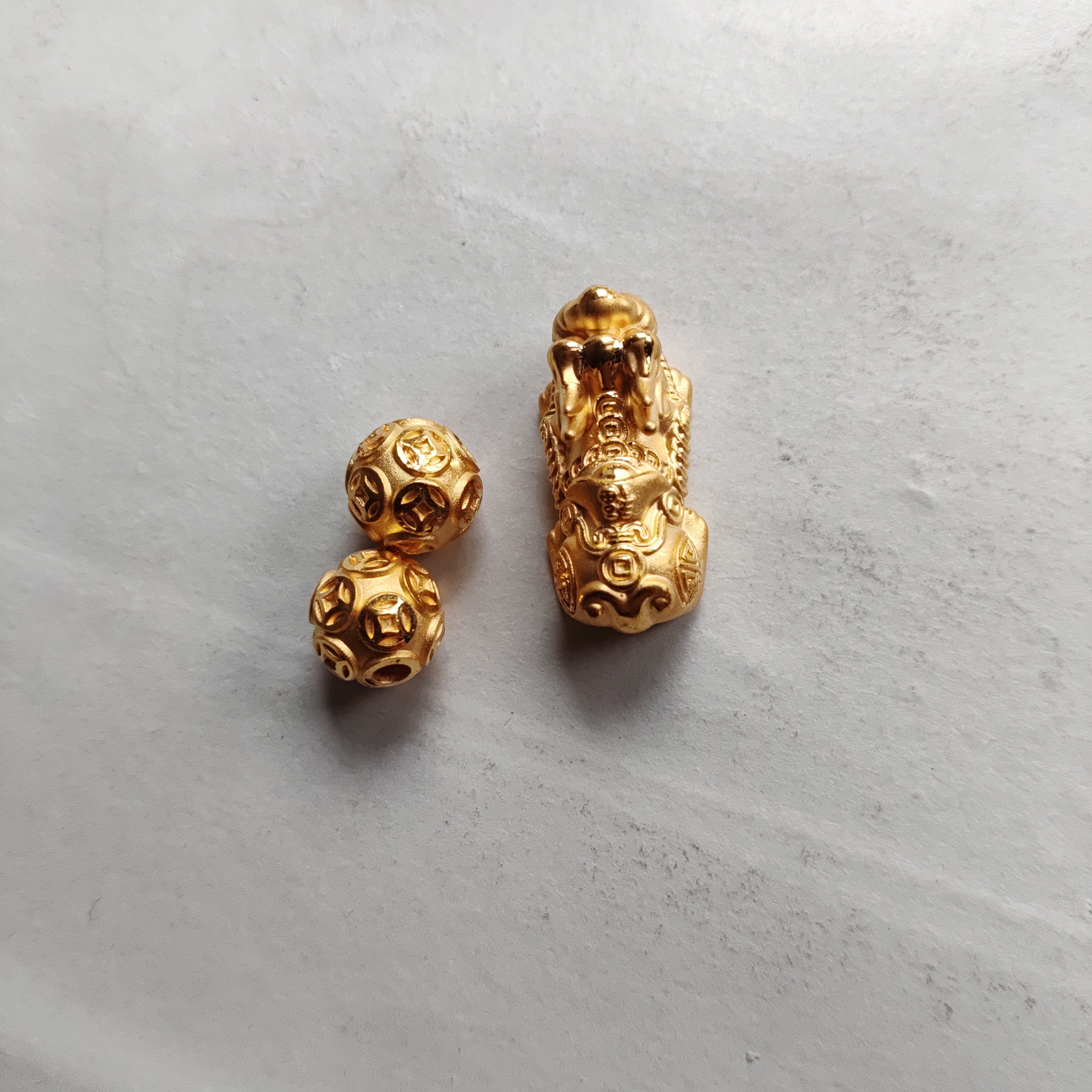 金元宝足金999貔貅珠子首饰