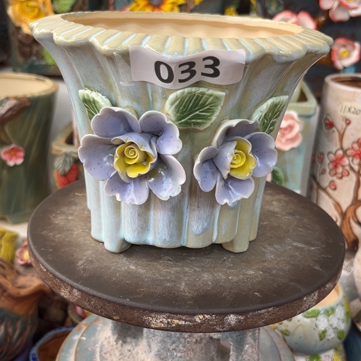 紫砂花盆粗陶材质多肉花盆