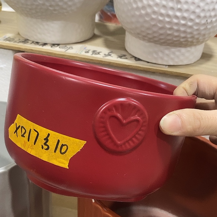 陶摆件陶盆有孔 瑕疵介意勿拍