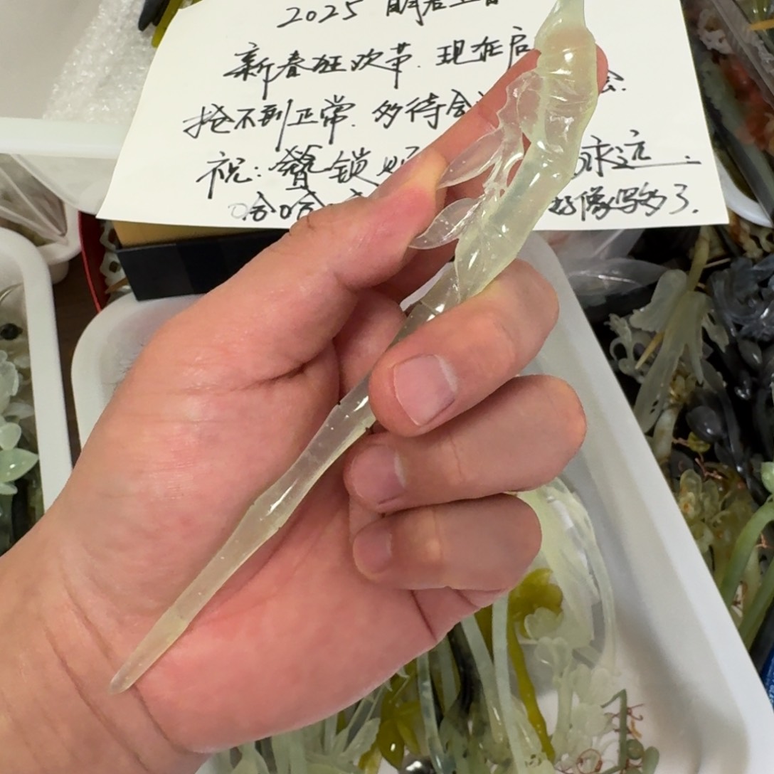 岫玉发簪未镶嵌明君玉簪贼拉好看