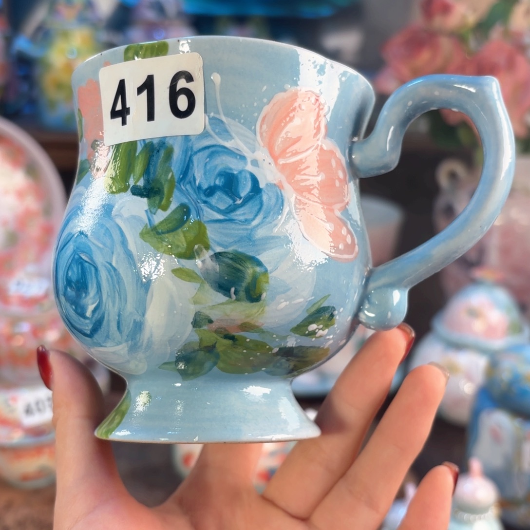 景德镇手绘高温釉下彩陶瓷茶具