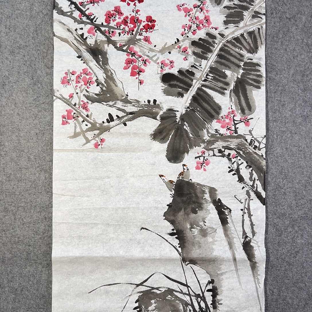 国画744 花鸟在此鸣叫时还要一