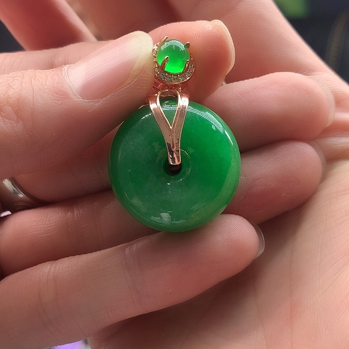 翡翠银S925镶嵌颈饰