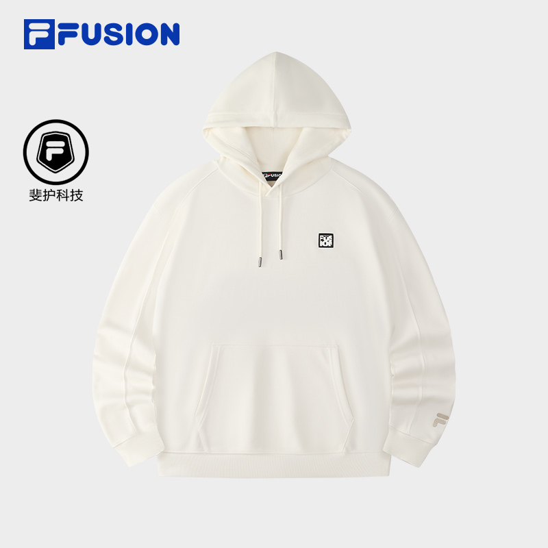 FILA斐乐街头潮流宽松连帽卫衣男防污运动休闲长袖T11M513206F