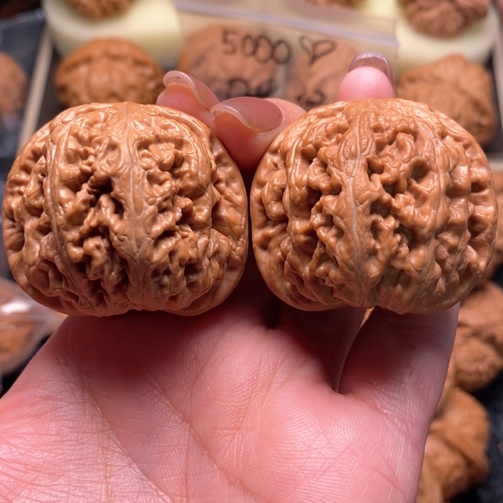 文玩核桃把件满****艳精品球筋41