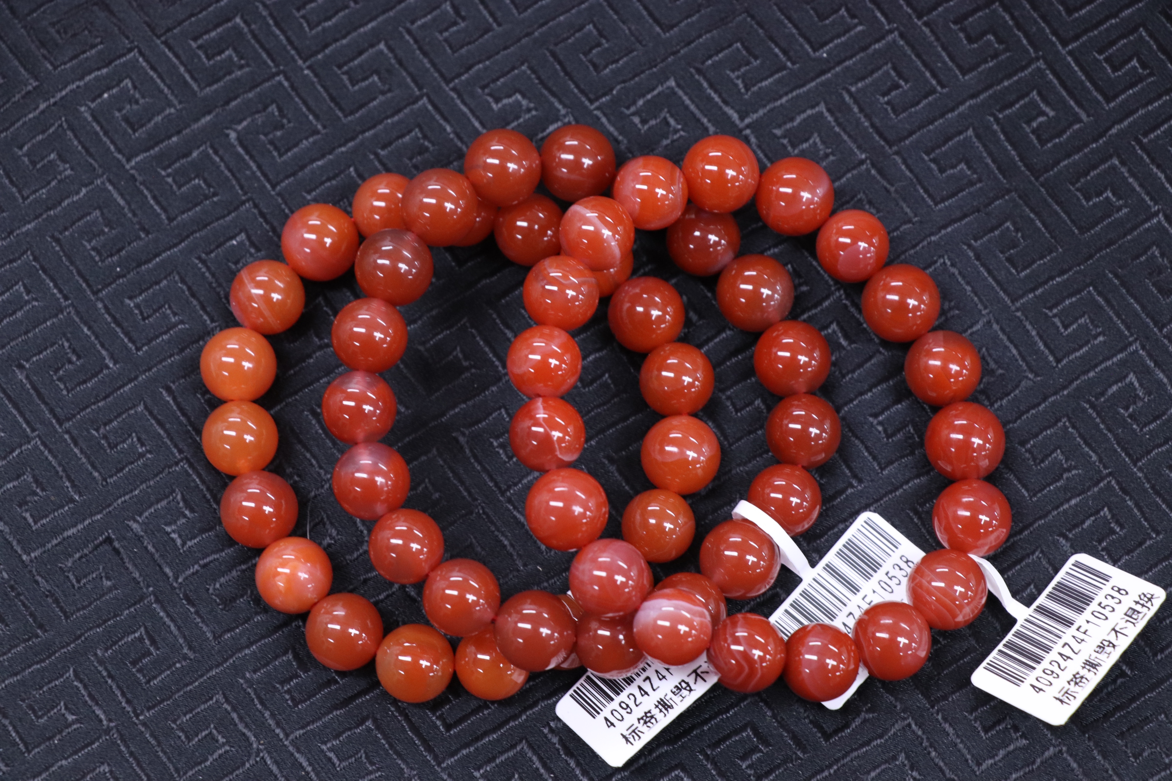 原矿无优化天然南红保山东山廊坡辣椒红10mm单圈左右多样性发一条