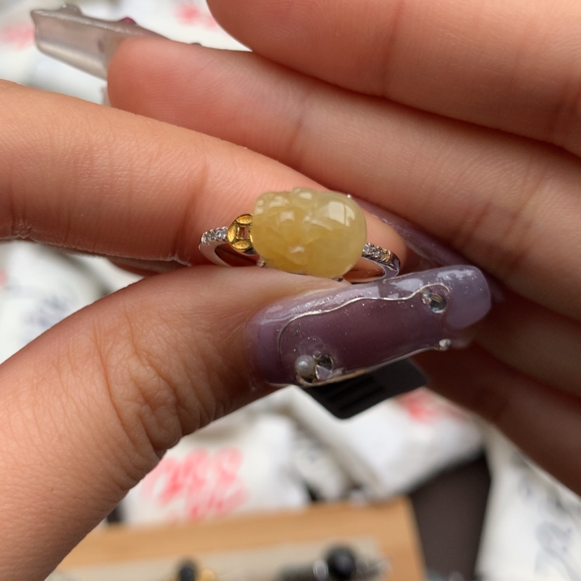 【闪购商品】翡翠戒指银S925镶嵌一