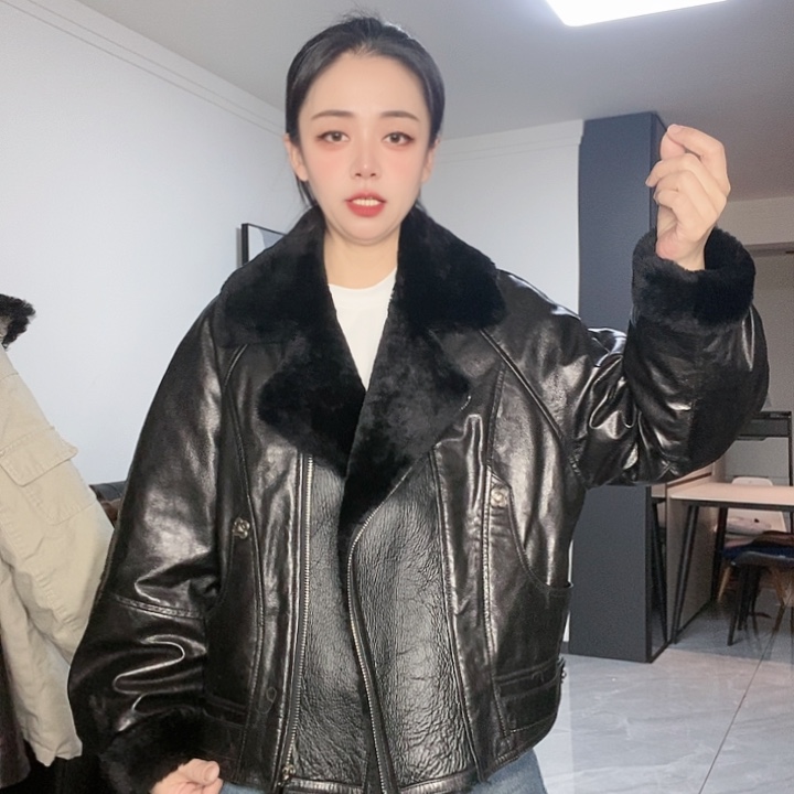 绵羊皮油蜡鹅绒M115斤