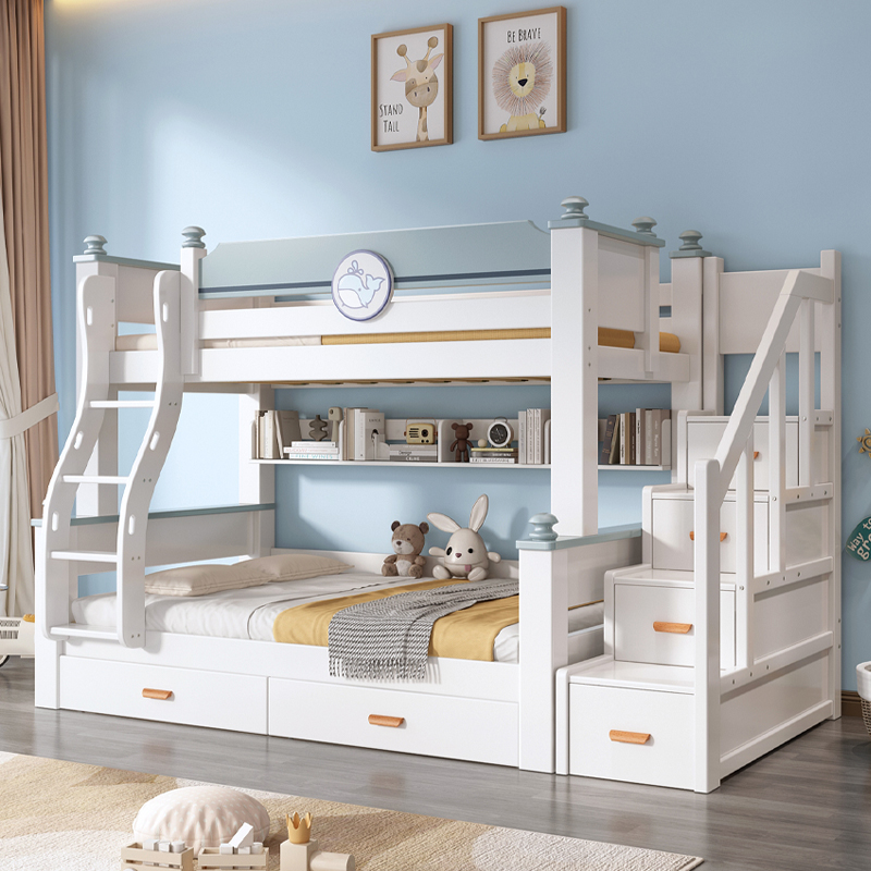 儿童床男孩床上下铺双人床2025最新款实木床双层床子母床上下床
